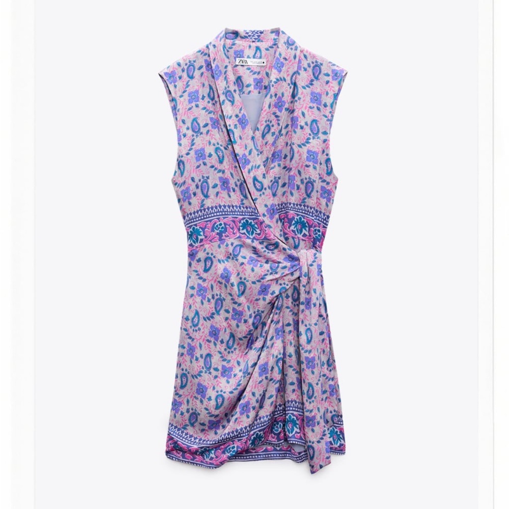 ZARA Printed Wrap Dress